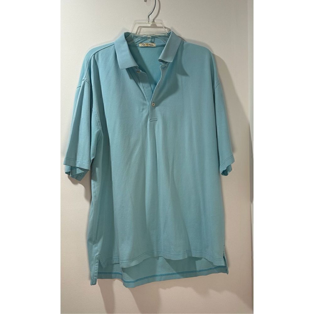 Peter Millar men’s light blue short sleeve polo size Large. #22-0580